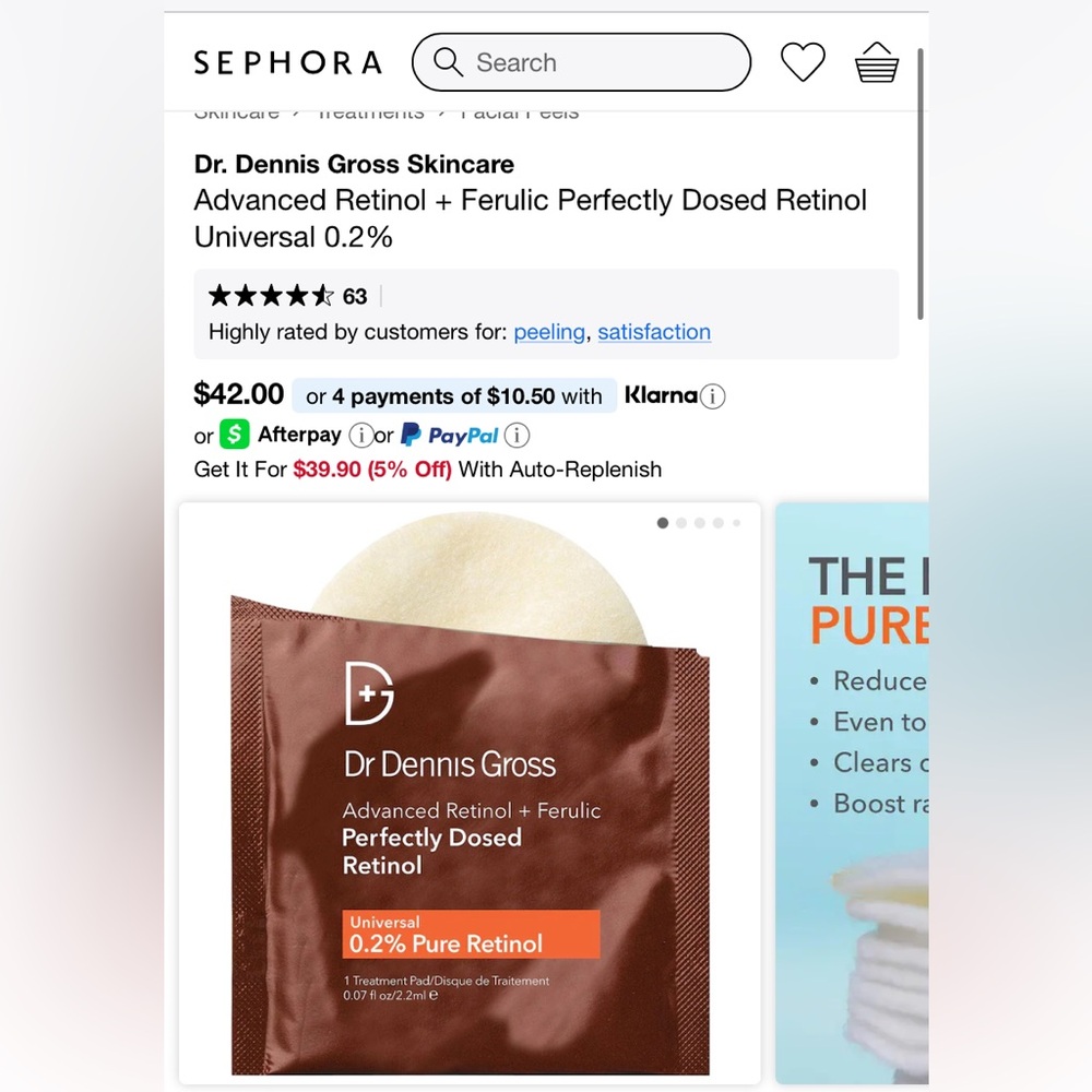 8 treatments - Dr. Dennis Gross Advanced Retinol 0.2%